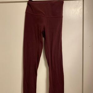 Lululemon align leggings in burgundy. Do not reach for them.